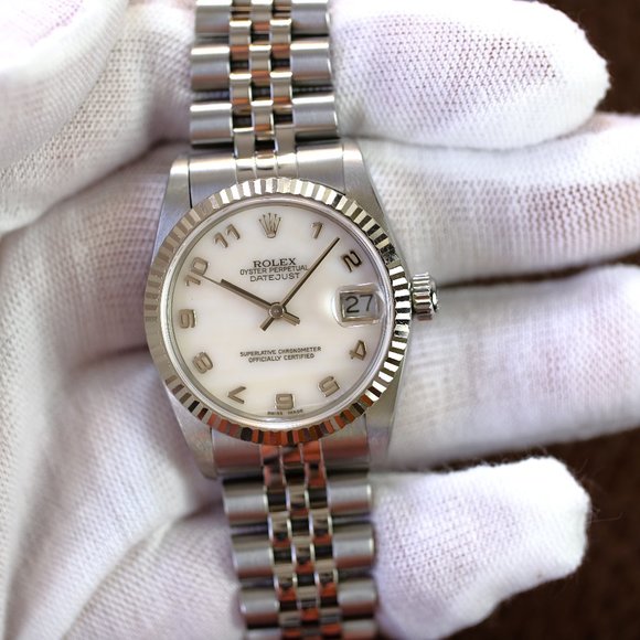 Rolex Datejust Stainless Steel Mid size White Arabic 31mm Watch - Picture 8 of 11